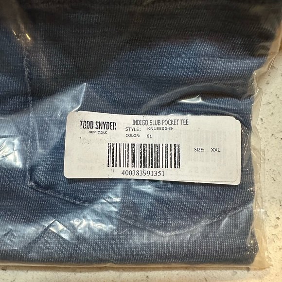 NWT Todd Snyder M or XXL BLEACHED INDIGO SLUB POCKET TEE - Picture 12 of 14